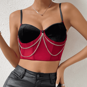 Women Lace Bustier Cami Bodysuit