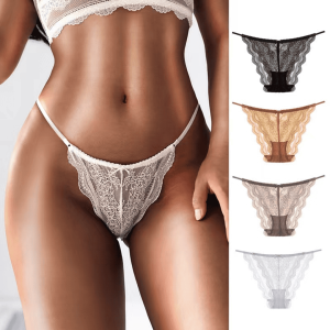 Women's Lace Underwear With Thin Triangular Pants For Breathable Comfortable